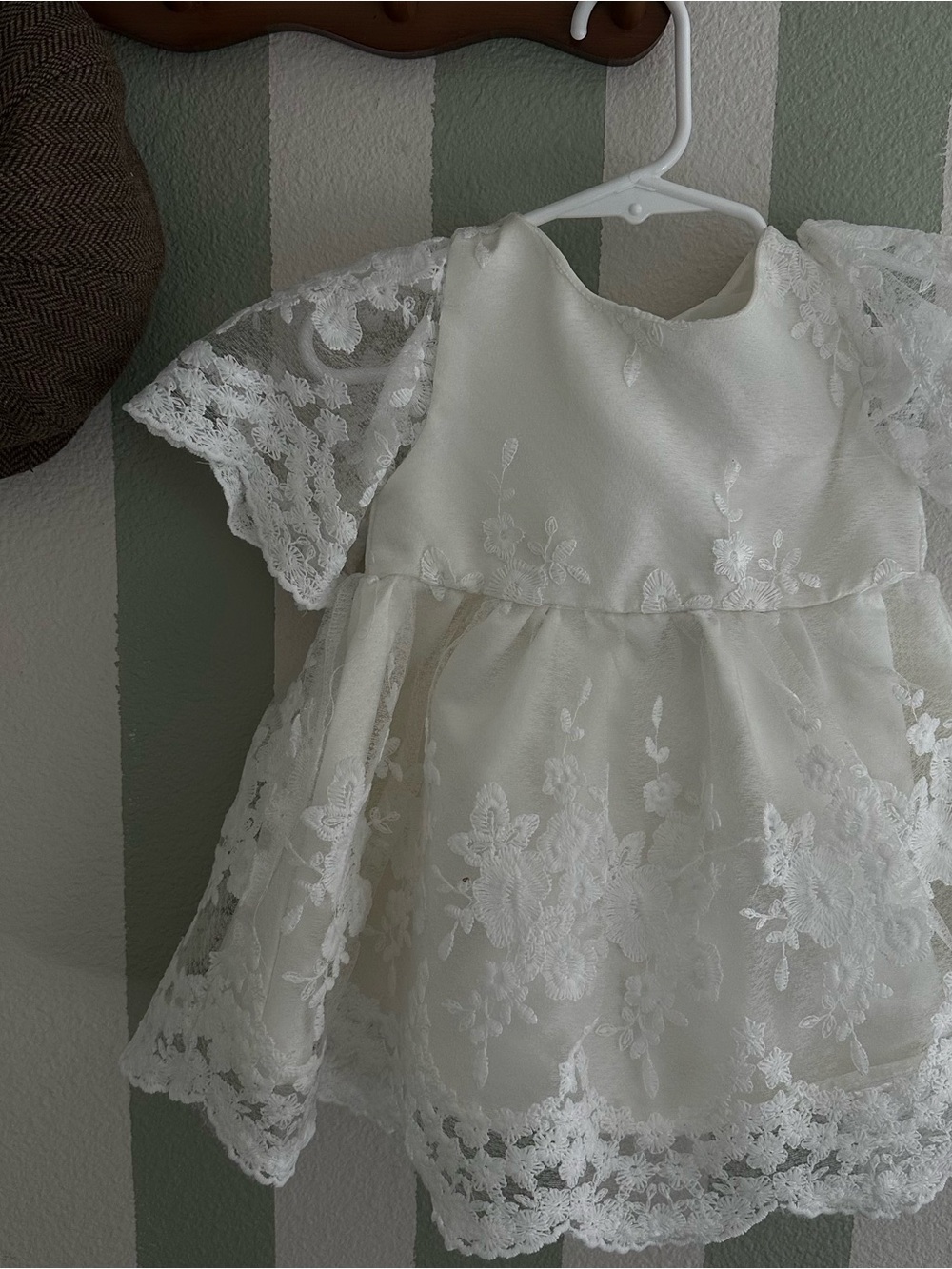 RARE TOO White Lace Baby Dress 12M